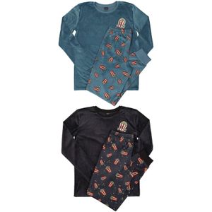 Jongens pyjama popcorn maat 140/146 – 164/170