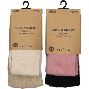 Meisjes maillots rib 2 stuks 86/92 – 146/152