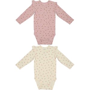 Baby romper lange mouw ruffle maat 50/56 - 98/104