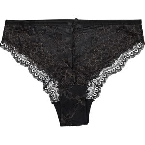 Brazilian slip zwart of paars met kant maat S - XL