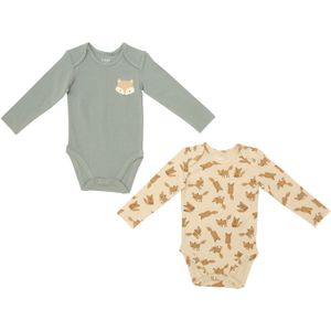 Baby rompers vos 2 stuks maat 50/56 - 98/104