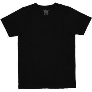 Heren T-shirt ronde hals 2 stuks maat S – XXL - zwart