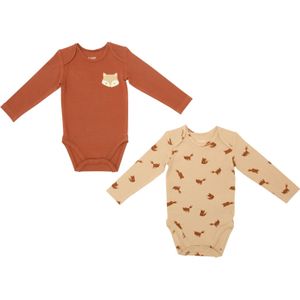 Baby rompers vos 2 stuks maat 50/56 - 98/104