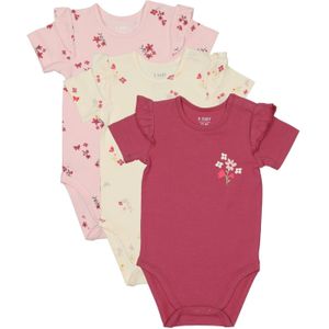 Rompertjes - Korte Mouw - Lichtroze - Met Ruffle - Maat 50/56 tot 98/104