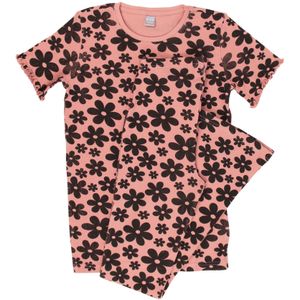 Meisjes pyjama rib bloemen