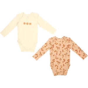 Baby rompers bloesem 2 stuks maat 50/56 - 98/104