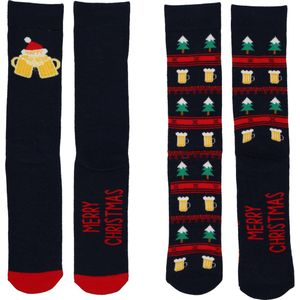 Kerstsokken heren 2 paar maat 39 - 46