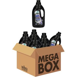 Vloeibaar wasmiddel zwart 1,5 liter megabox 6 flessen