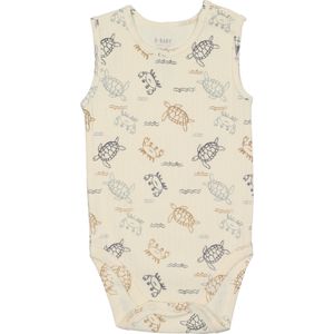 Baby romper mouwloos rib maat 50/56 - 98/104