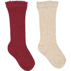 Baby kniekousen ruffle 2 paar maat 50/56 – 86/92