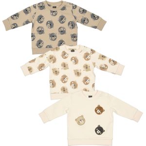 Newborn Sweater - Lichtbruin - Grappige Berenprint