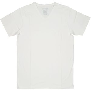 Heren T-shirt v-hals 2 stuks maat S – XXL - wit