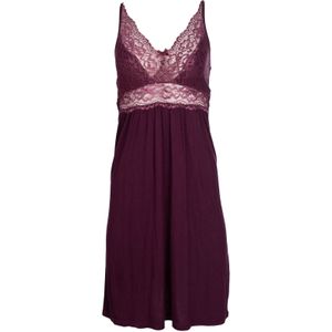 Slipdress zwart of paars met kant