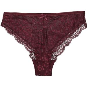 Brazilian slip zwart of paars met kant maat S - XL