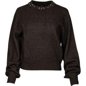 Trui met diamanten hals