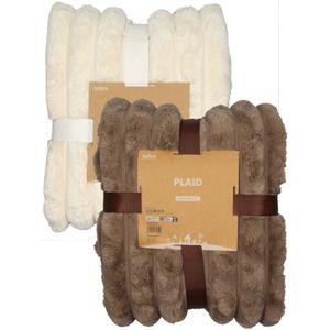 Fleeceplaid - Ribstructuur - 140 x 180 cm