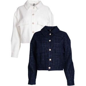 Shacket kort bouclé