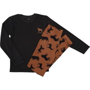 Jongens pyjama dierenprint maat 92/98 - 128/134