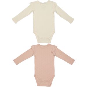 Baby romper ruffle hartjes