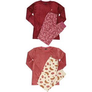 Meisjes pyjama velours maat 140/146 - 164/170
