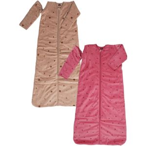 Baby slaapzak velours maat 68/80 - 86/104