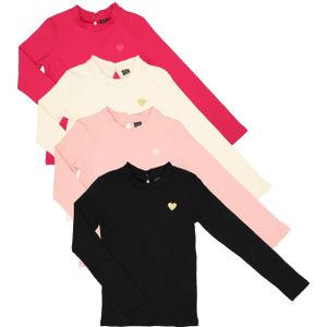 Meisjes shirt rib maat 86/92 – 134/140