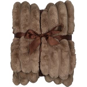 Fleeceplaid ribstructuur 140 x 180 cm