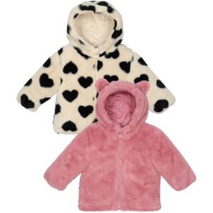 Newborn Jas - Fake Fur - Roze - Maat 50 - 68