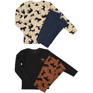 Jongens pyjama dierenprint maat 92/98 - 128/134