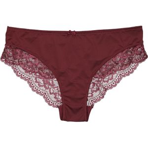 Slip lurex paars met kant maat M - XXL