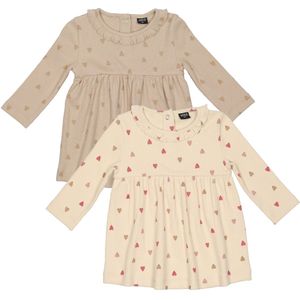 Newborn jurk rib hartjes maat 50 – 68