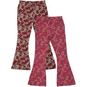 Meisjes flared broek bloemen maat 92 – 140
