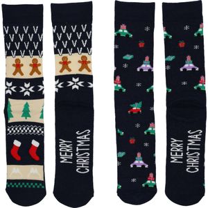 Kerstsokken heren 2 paar maat 39 - 46