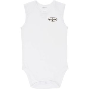 Baby romper mouwloos wit maat 50/56 - 98/104