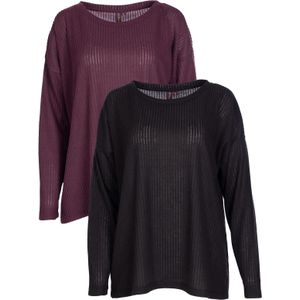 Huispak top zwart of paars maat S - XL