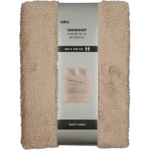 Dekbedovertrek - Beige - Teddy Fleece - 200 x 220 cm