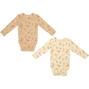 Baby rompers bloesem 2 stuks maat 50/56 - 98/104