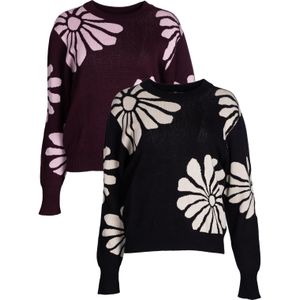 Trui jacquard bloem