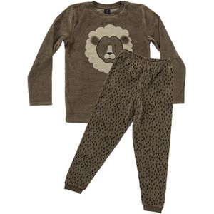 Jongens pyjama velours leeuw maat 92/98 - 128/134