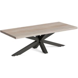Tuintafel Texas Cross 230x100cm Teak 10006 Rechthoekig 6 Personen 100x230x78 cm