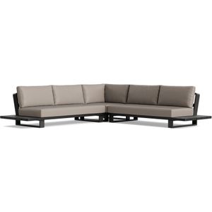 Loungeset Fitz Roy 5 personen Aluminium Zwart  5 Personen 339x339x75 cm