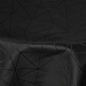 Rond tafelkleed - Ø230 cm - Zwart tafelkleed - Jacquard geweven tafelkleed - Exclusief feesttafelkleed