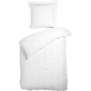 Beddengoed tweepersoons dekbed 200x220 cm - Opal wit beddengoed - 100% katoen satijn - Night & Day tweepersoons dekbedovertrek