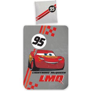 Cars - Wendbaar Beddengoed - Meerkleurig - 140x200 cm - Raceauto Lightning McQueen