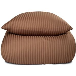 Beddengoed van 100% katoen satijn - 140x220 cm - Oker effen bedset - Borg Living beddengoed