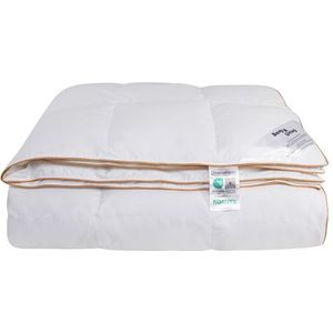 Dubbeldekbed 200x220 cm - 100% ganzendonsdekbed - NOMITE jaarrond dekbed (allergievriendelijk) - Extra fijne katoensatijnen tijk - Borg Living Jaardekbed 2025