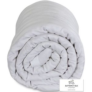 Zijden dekbed 140x200 cm - Helårsdyne - Butterfly Silk met 100% mulberry zijde en bamboe hoes