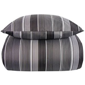 Beddengoed voor tweepersoons dekbed 200x200 cm - Stripe zwart beddengoedset - In Style beddengoed in microvezel