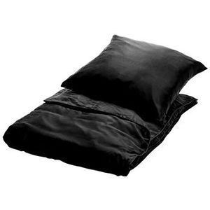 Zijden beddengoed 200x200 cm - Effen zwart beddengoed voor tweepersoons dekbed - 100% zijde - Butterfly Silk