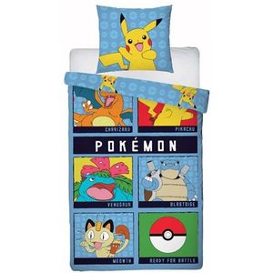 Pokémon - Wendbaar Pikachu - Dekbedovertrek - 140x200 cm - 100% Katoen